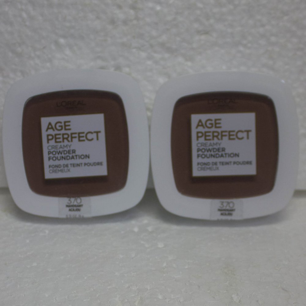 Two L'oreal Paris Age Perfect Creamy Powder Foundation 370 Mahogany Sealed
